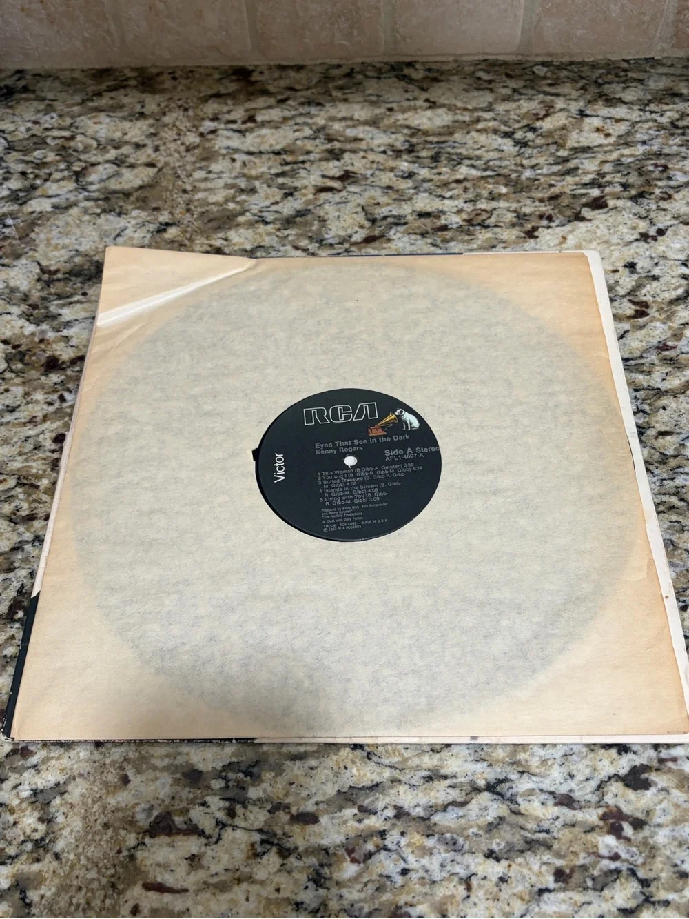 Kenny Rogers Eyes That See In The Dark Vinyl LP - Duet w/ Dolly Parton